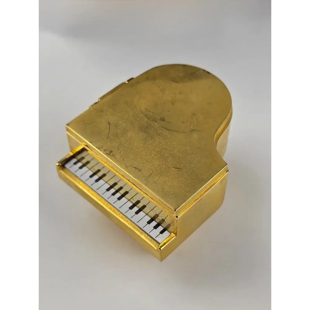 Timex quartz mini clock Desktop / Shelf grand Piano mint in box -needs battery
